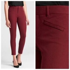 GAP Burgundy Signature Skinny Ankle Pants Size 10